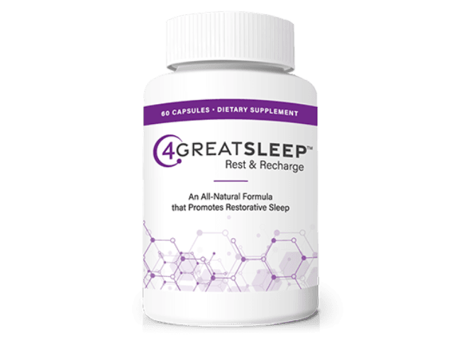 4GreatSleep bottle — Rest & Recharge deep sleep supplement